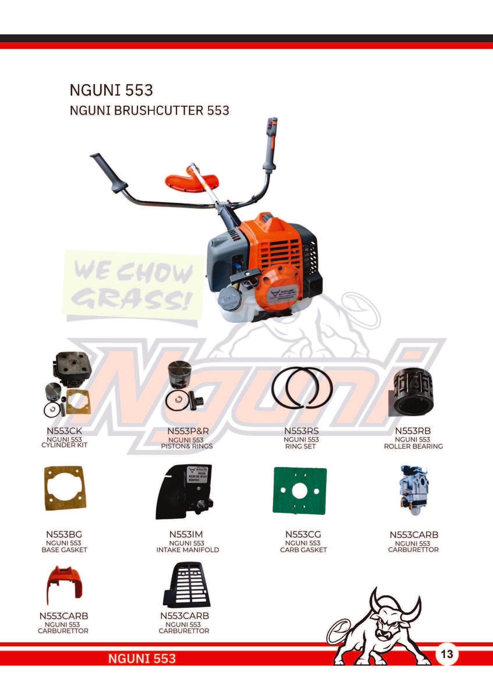 Nguni Brush Cutter – 553 Pistons and Rings