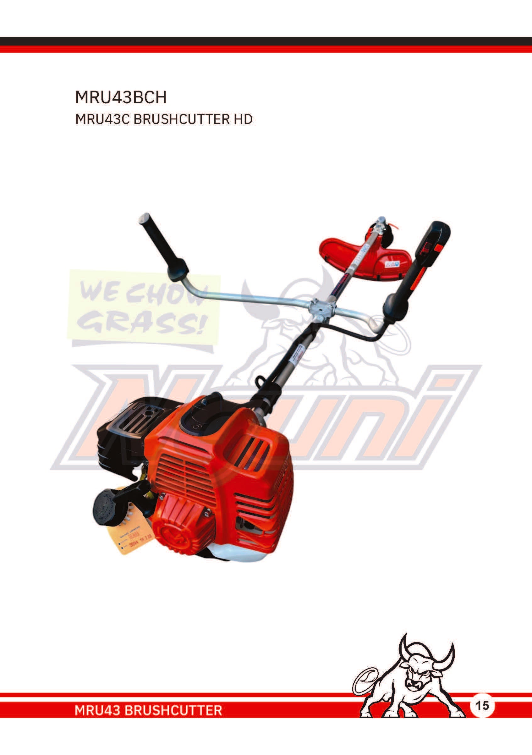 Nguni MRU43BCH – MRU43C Brush Cutter HD 43cc