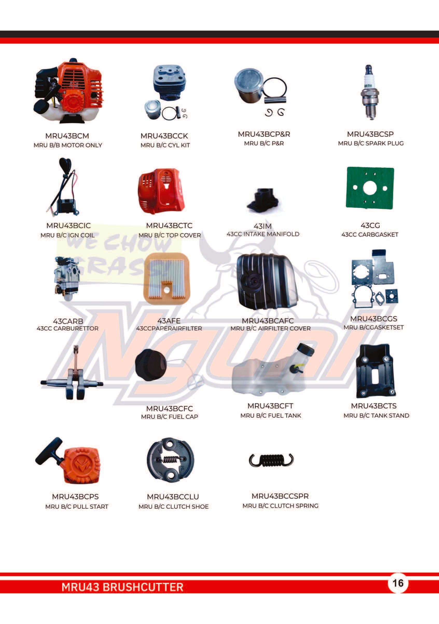 Nguni Brush Cutter – MRU B/C Airfilter Cover