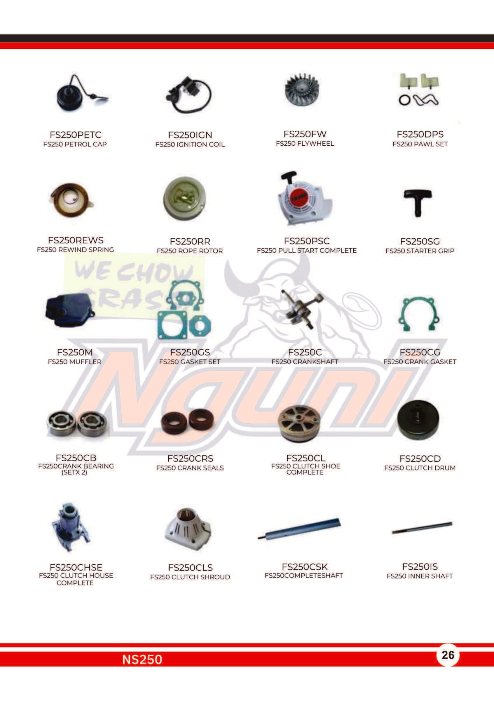Nguni Brush Cutter – FS250 Pull Start Complete