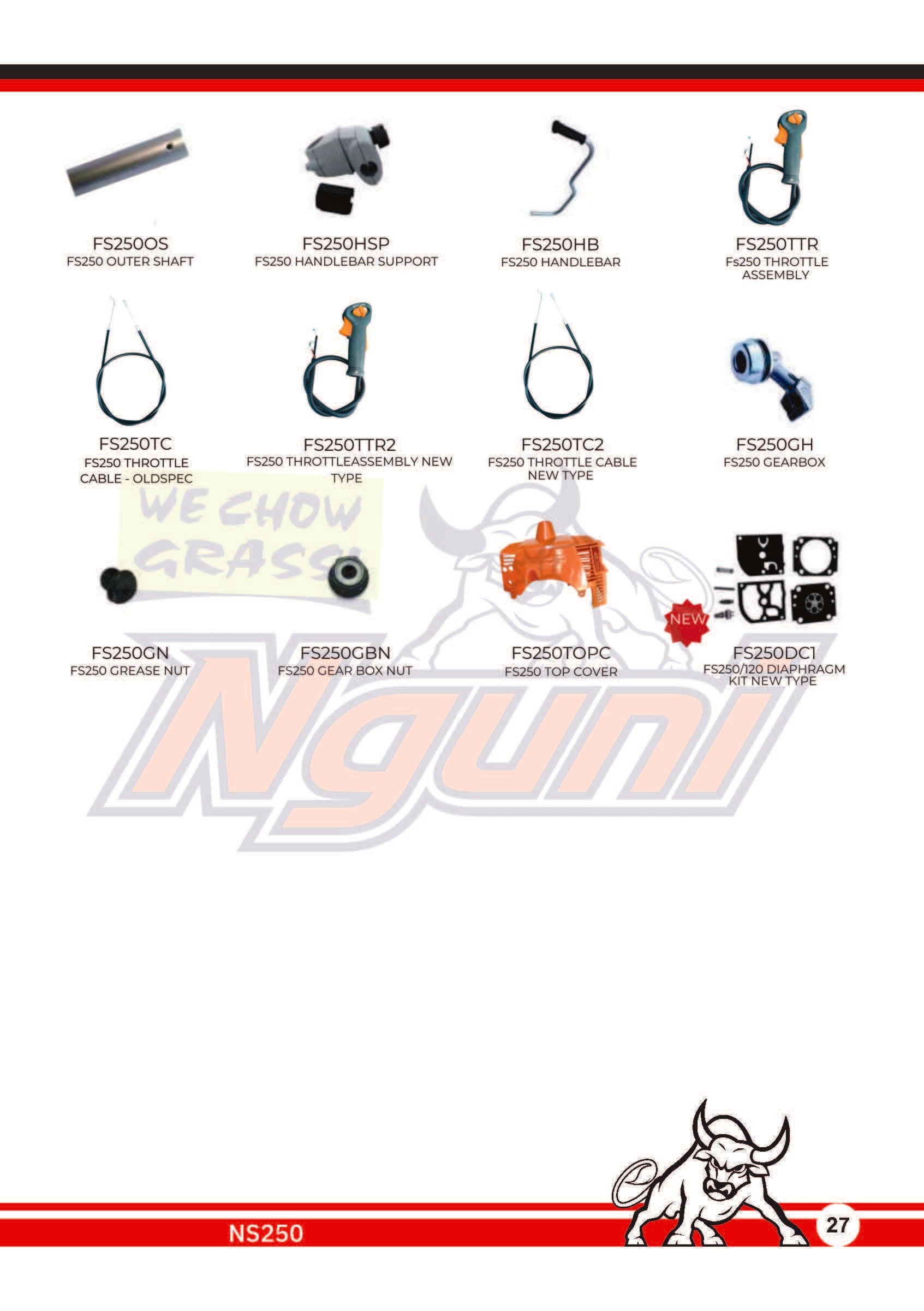 Nguni Brush Cutter – FS250/120 Diaphragm Kit New Type