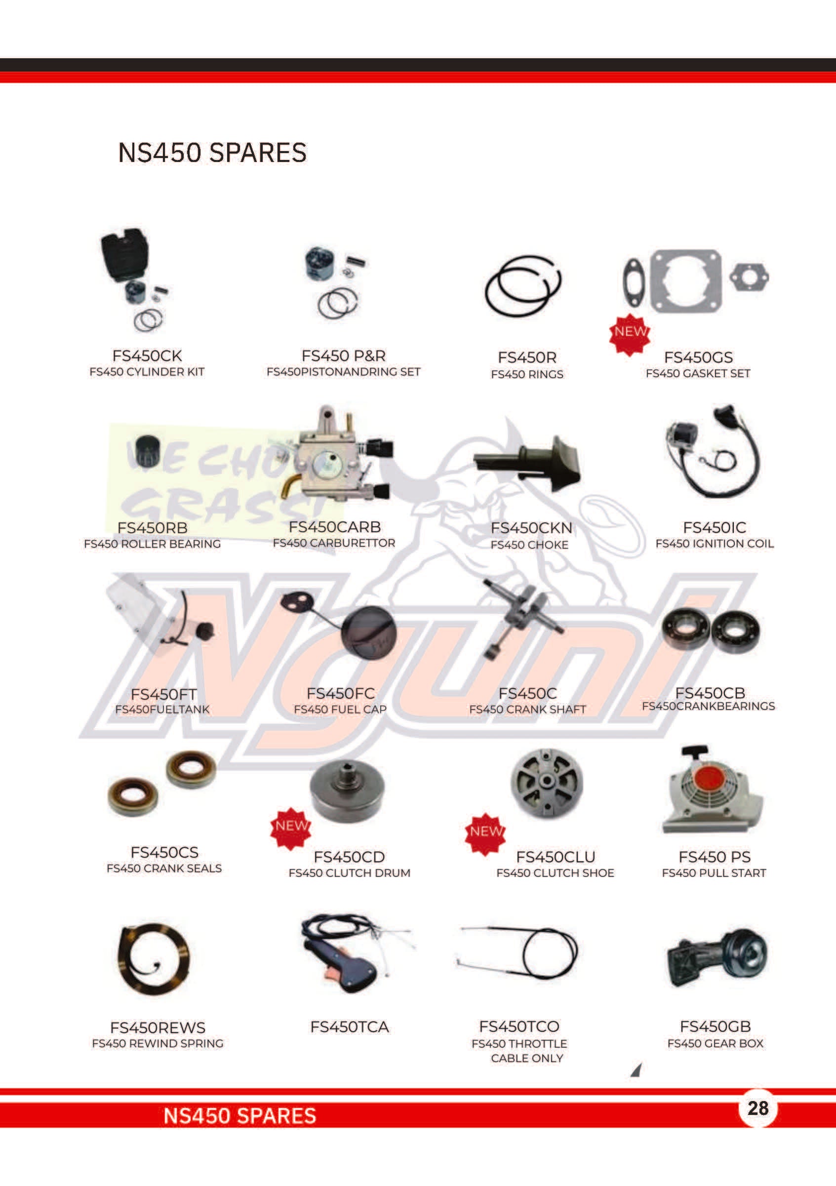 Nguni Brush Cutter – FS450 Roller Bearing