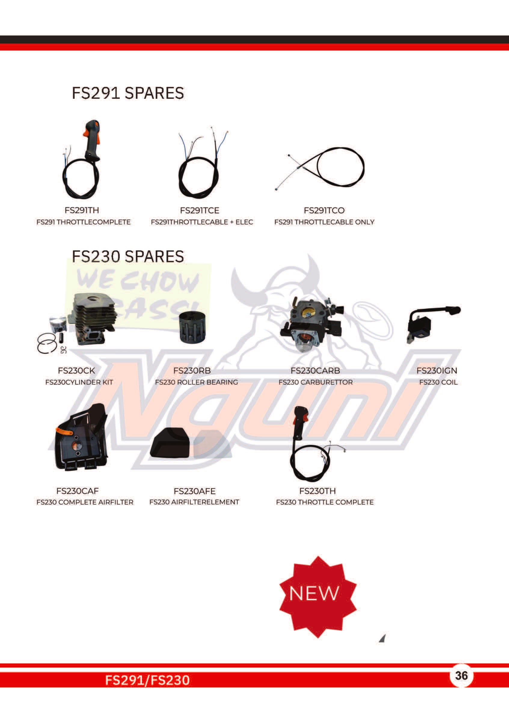 Nguni Brush Cutter – FS230 Throttle Complete