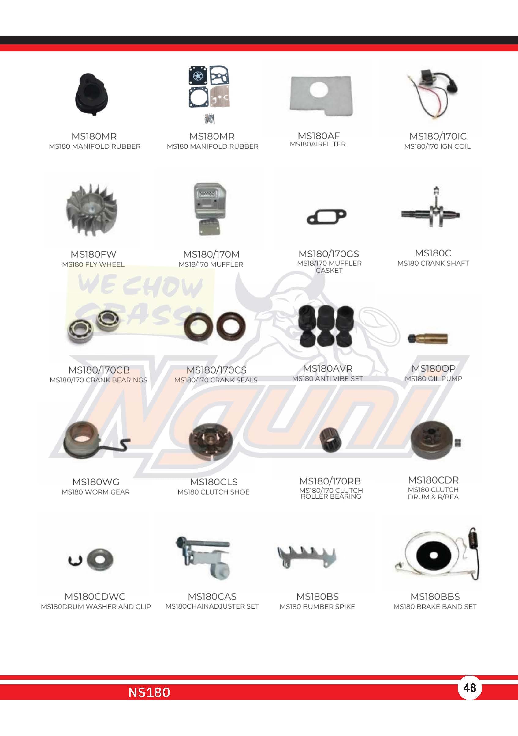 Nguni Chainsaw – MS180 Drum Washer and Clip