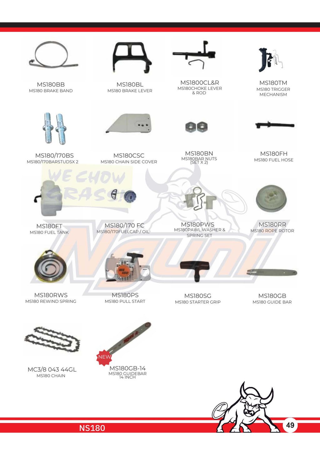 MS180GB – Nguni 18-Inch Chainsaw Bar