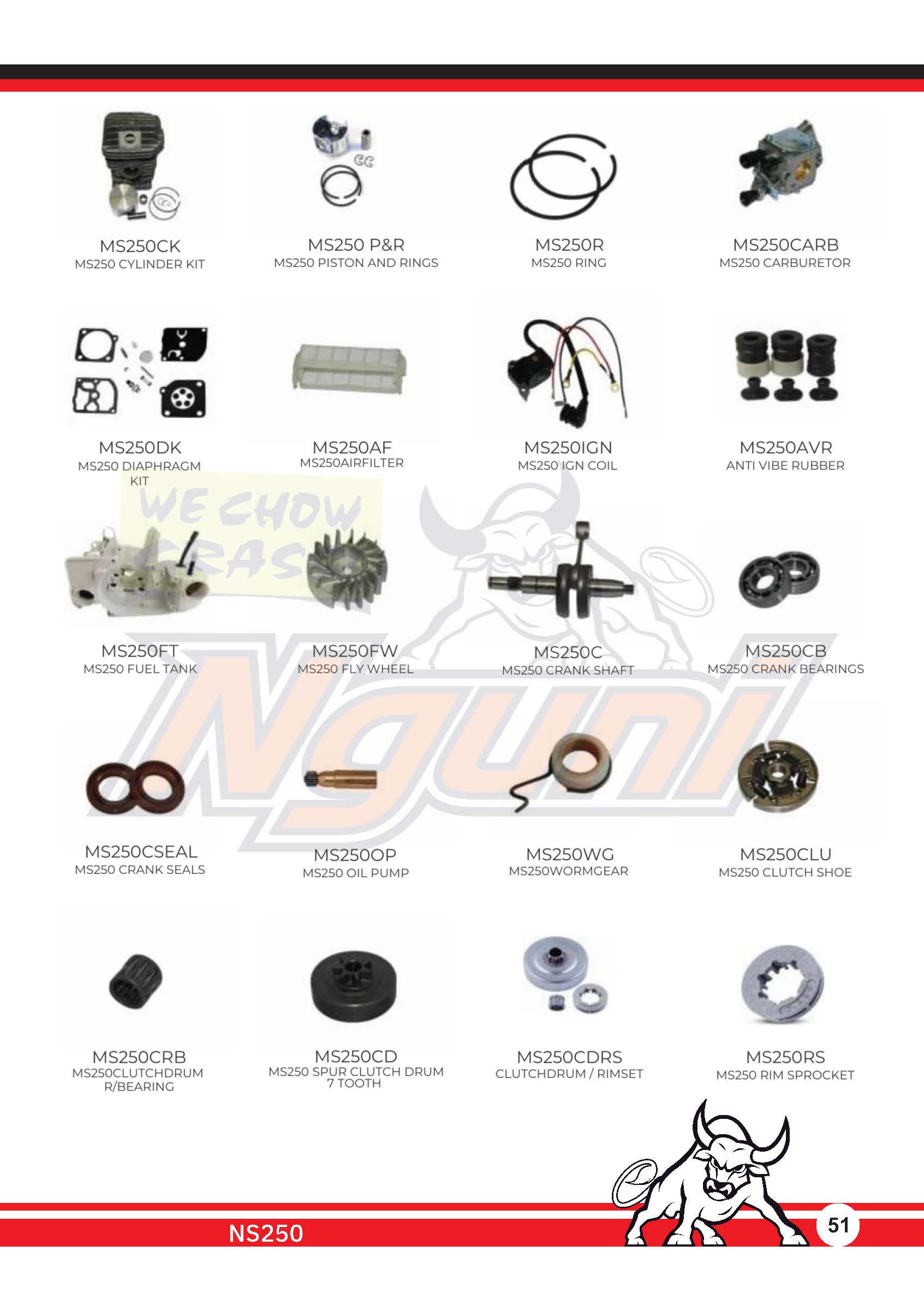 Nguni Chainsaw – MS250 Air Filter