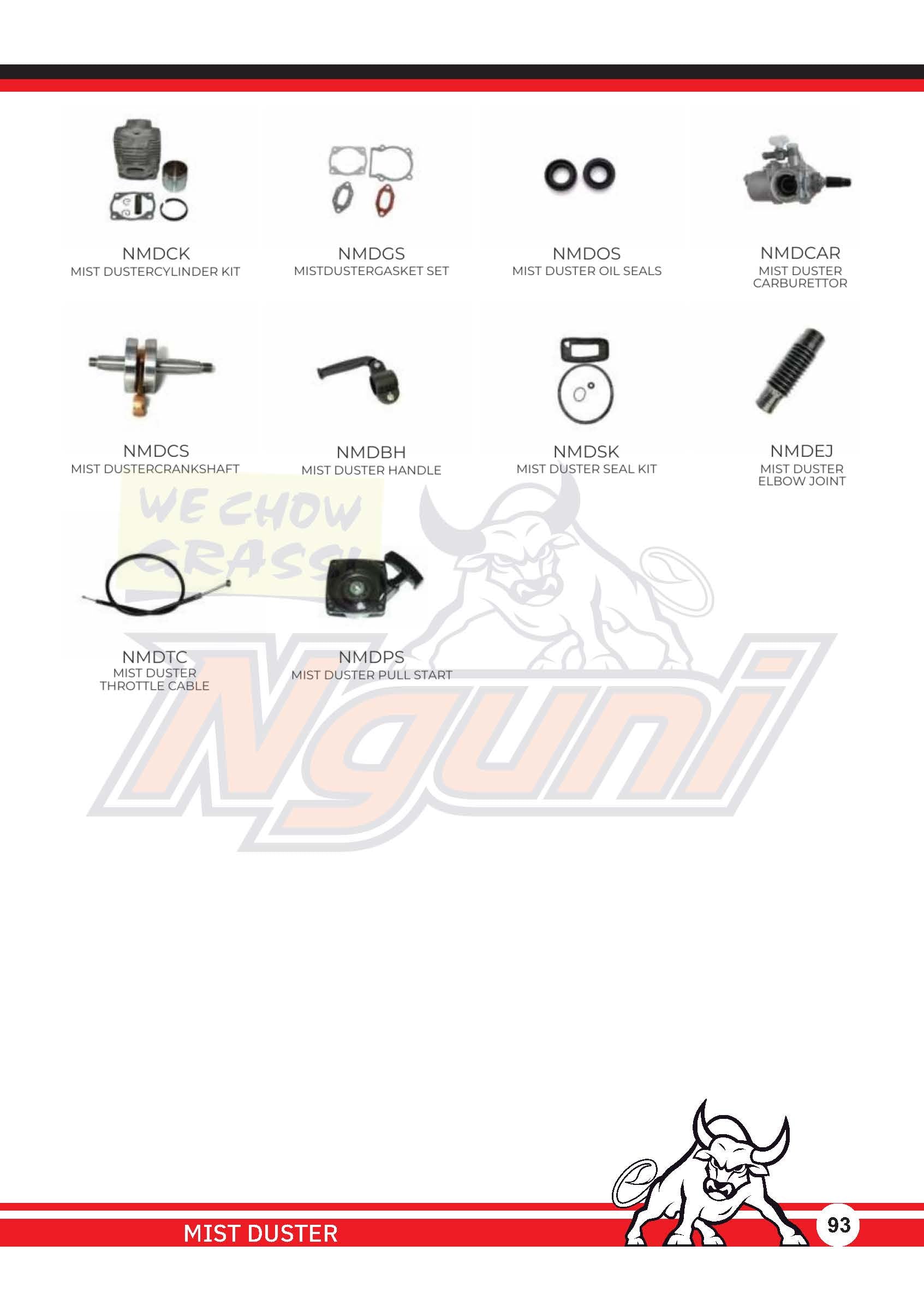 Nguni Sprayer – Mist Duster Seal Kit