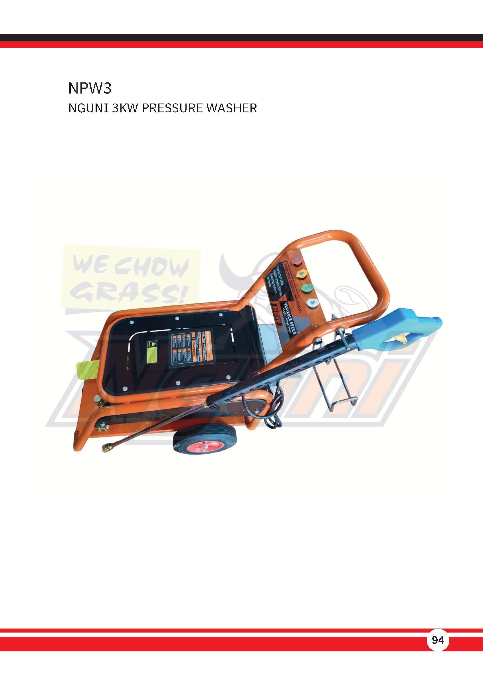 NPW3 – Nguni Electric Pressure Washer