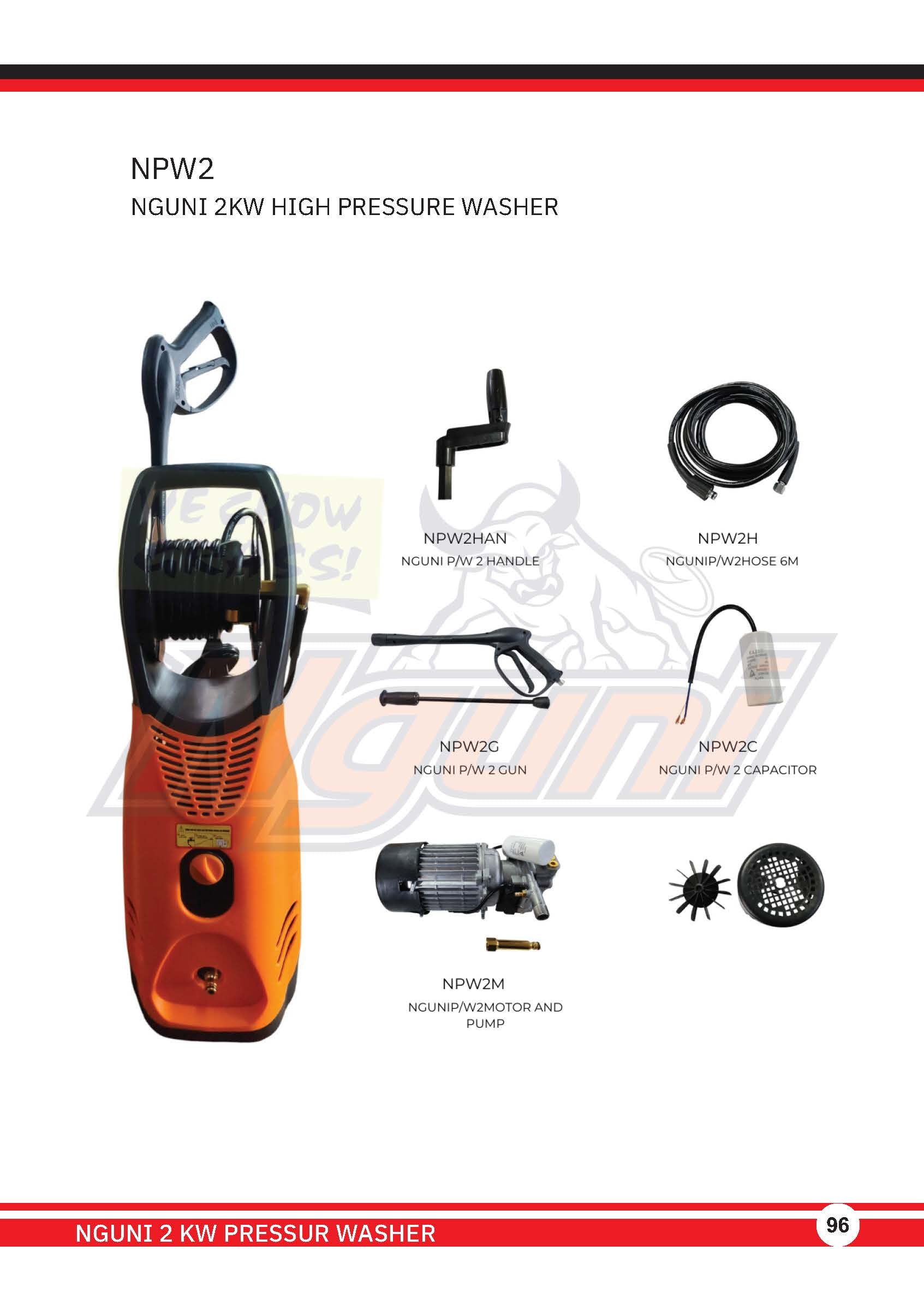 Nguni Pressure Washer – P/W 2 Handle
