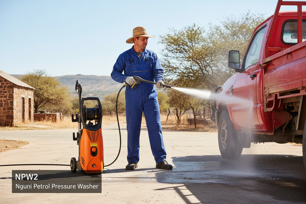 NPW2 Nguni Petrol Pressure Washer - Dark Annotation