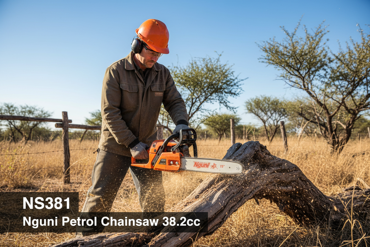 NS381 Nguni Petrol Chainsaw 38.2cc